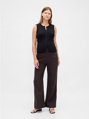Gap Maternity Linen Wide-Leg Pants